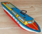 Vintage Ohio Art Tin Wind-Up Toy Boat Parts/Restore Estate Find