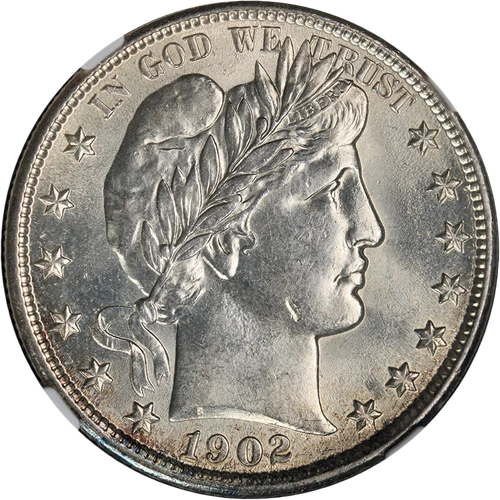 1902-P Barber Half Dollar NGC MS61 Superb Eye Appeal Strong Strike