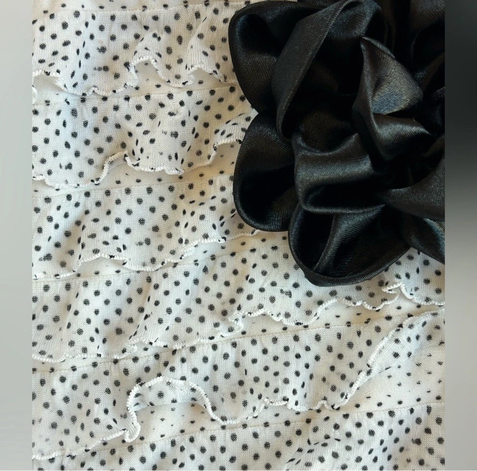 Charlotte Russe principios de la década de 2000 sin tirantes lunares volantes mameluco floral prendedor nuevo con etiquetas M Foto 3 de 4