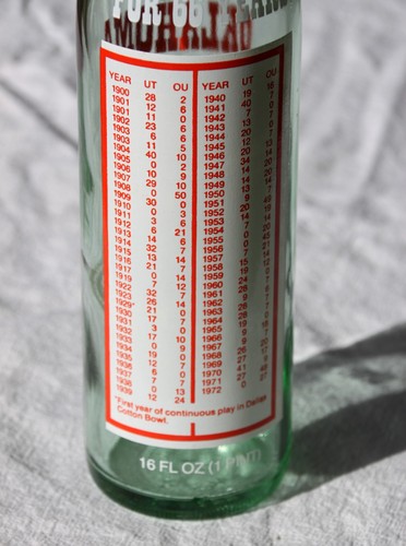 1973 Texas vs. Oklahoma 16 oz. Commemorative Dr. Pepper Bottle ~ NM - Picture 6 of 6