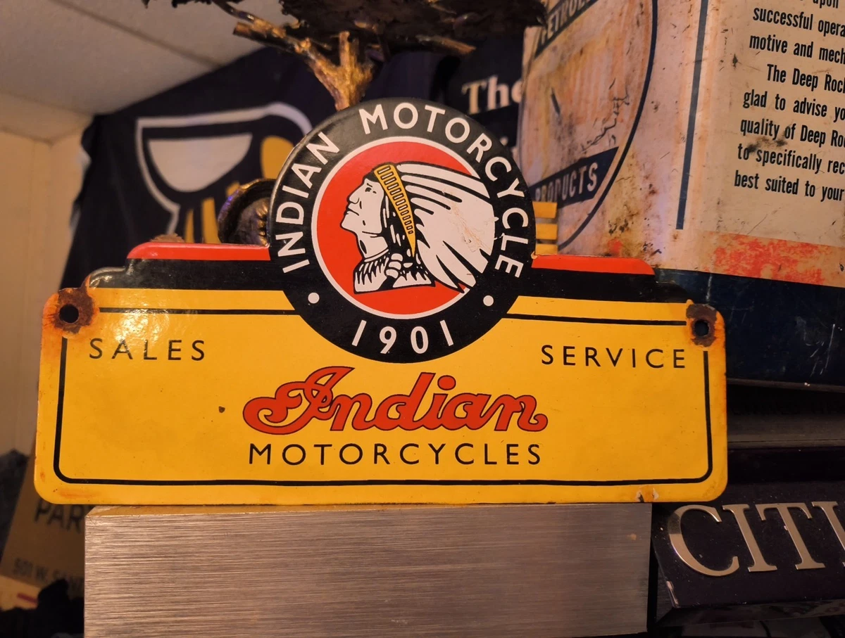 Indian Motorcycle Sign In Original Advertising Signs (1930-1969