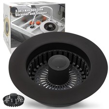 Anlige Kitchen Sink Drain Strainer, 3 in 4.3 x x 1.4 inches, Matte Black