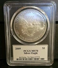 2009 PCGS MS70 Silver Eagle Jim Licaretz Signed