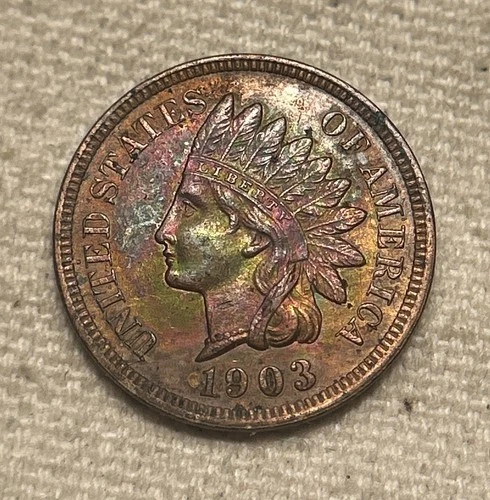 1903 Indian Head Cent Penny BU *UNCIRCULATED* MS Vibrant Toning