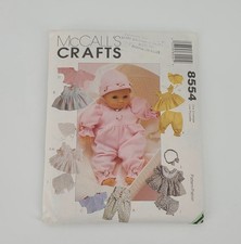 Vintage New UNCUT McCall's Crafts 8554 Sewing Pattern Dolls Clothes 8"-16"