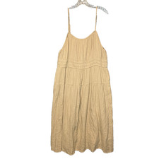 Old Navy Women Waist Defined Smocked Tiered Midi Cami Dress 2X Plus Pockets