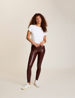 Commando Damen Kunstleder Legging - Oxblood