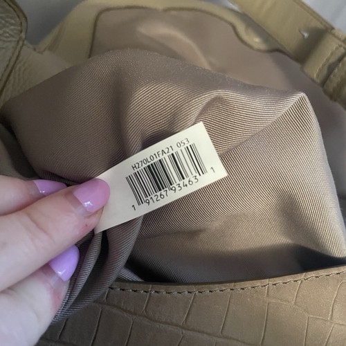 Sac à bandoulière Marc Jacobs hobo gris marron sac à main crocodile cuir gaufré - Photo 10/21