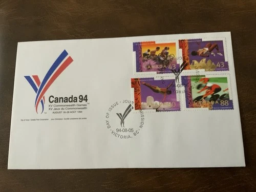 Canada 1994 #1517-1522 Commonwealth Games - 2 FDCs
