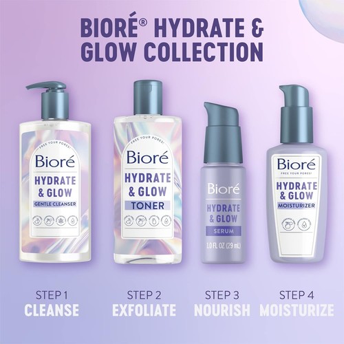 Biore Hydrate & Glow Toner 2 % Lactic Acid + 8 Oz - Picture 6 of 14