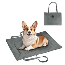 Waterproof Foldable Dog Bed Pad for Camping  Travel, Portable Roll-Up Dog Be...