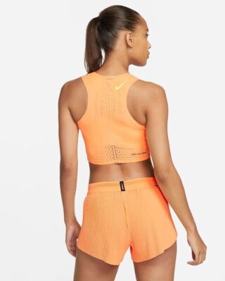 NEW Nike Dri-FIT ADV AeroSwift Women's Running Crop Top Orange