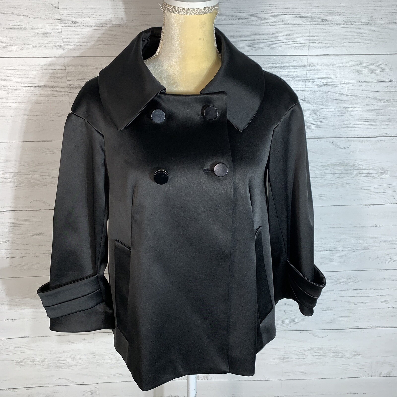 Zara Basic swing Jacket short length double breas… - image 1