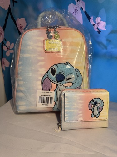 Lilo & Stitch Loungefly Tye-Dye Mini Backpack Set NWT! - 第 1/4 張圖片