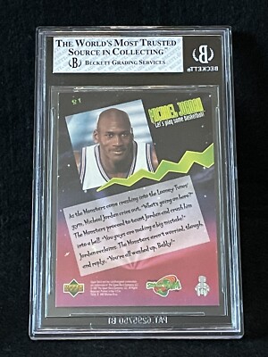 MICHAEL JORDAN SPACE JAM RARE BGS 8 All Star Cast 1996 Upper Deck