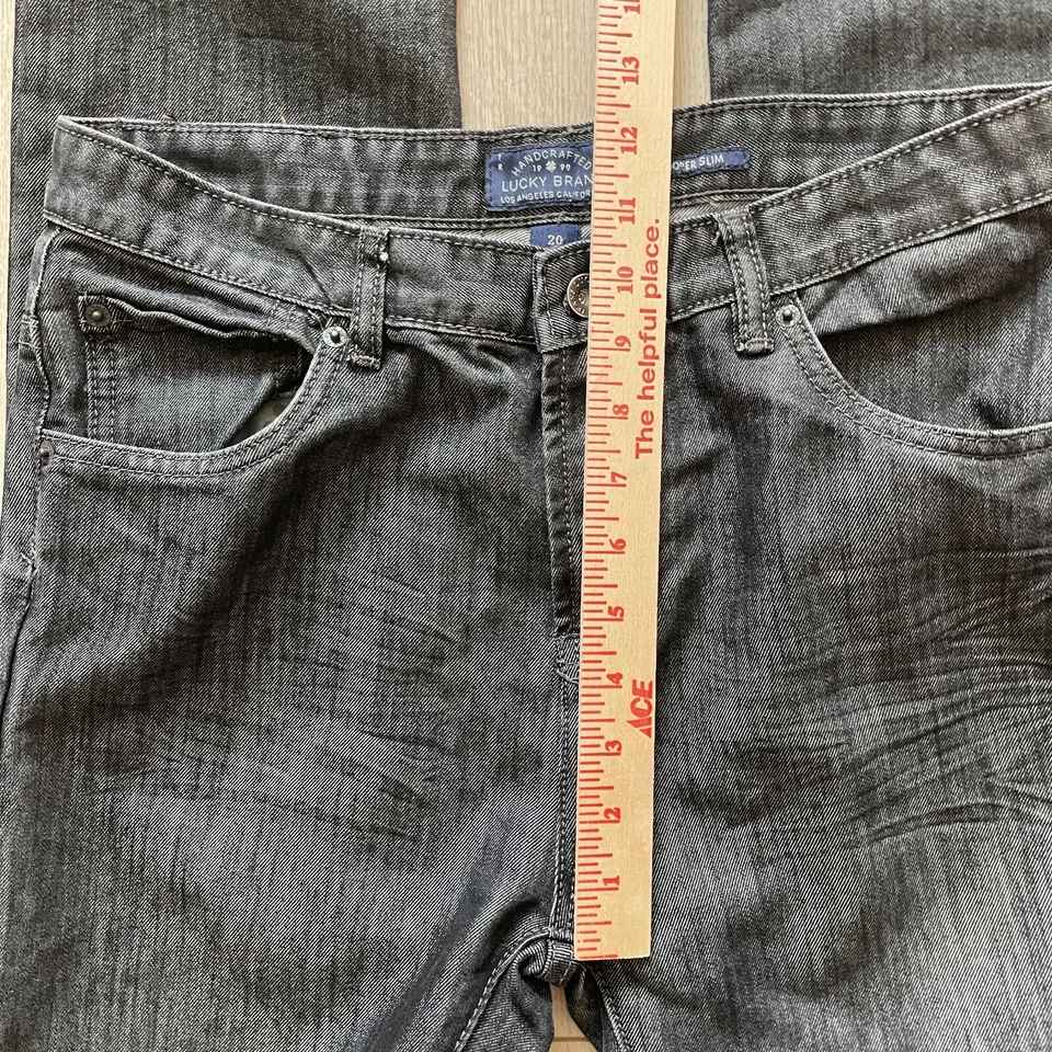 Lucky Brand Cooper Slim Jeans Women's Gray Size 20 Midrise 5 Pocket Style - Image 4 of 4