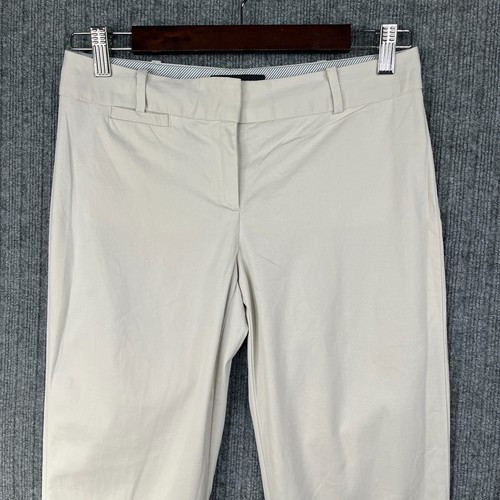 Talbots Signature Pants Women's 2 Petite Khaki Chino Capri Minimal Everyday - Picture 3 of 20