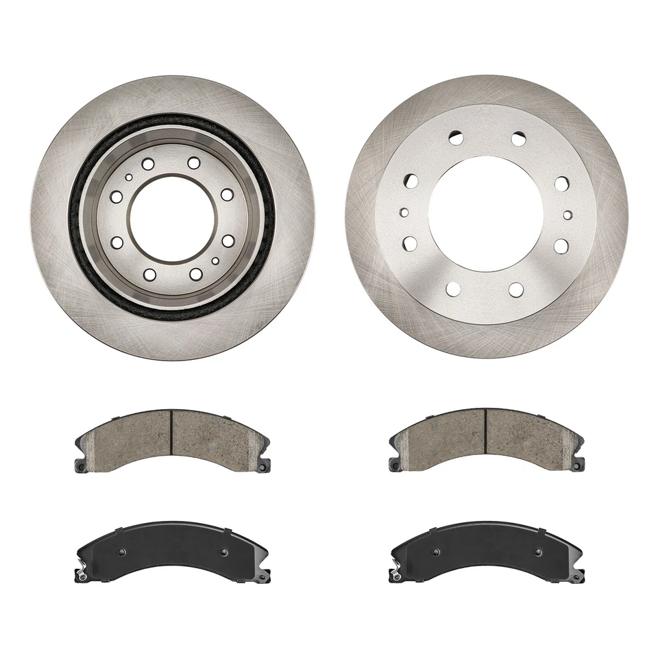 Rotores de disco traseros pastillas de freno para Chevy Silverado 2500HD 3500HD 2011-2018 2019 Foto 4 de 4