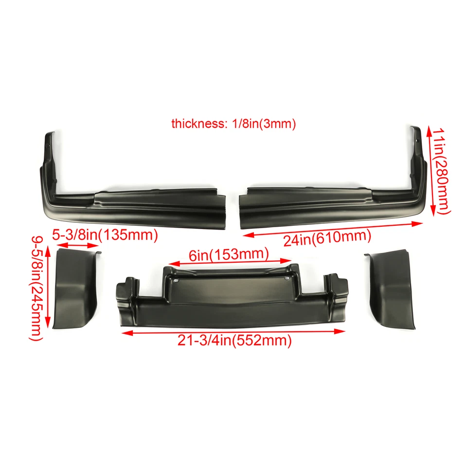 Juego completo de 5 rellenos de parachoques trasero para Cadillac Seville 1976-1979 77 78 Foto 2 de 4