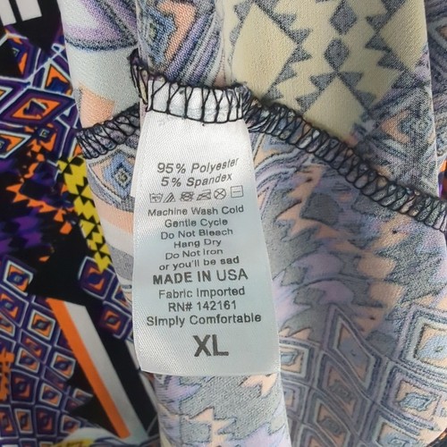 LULAROE Maxirock XL mehrfarbig Patchwork Bohemian kräftig hell geometrisch - Bild 9 von 9
