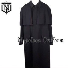 Men  s Inverness Cape 19th Century Black Wool Cape Victorian Coat Handmade Cape