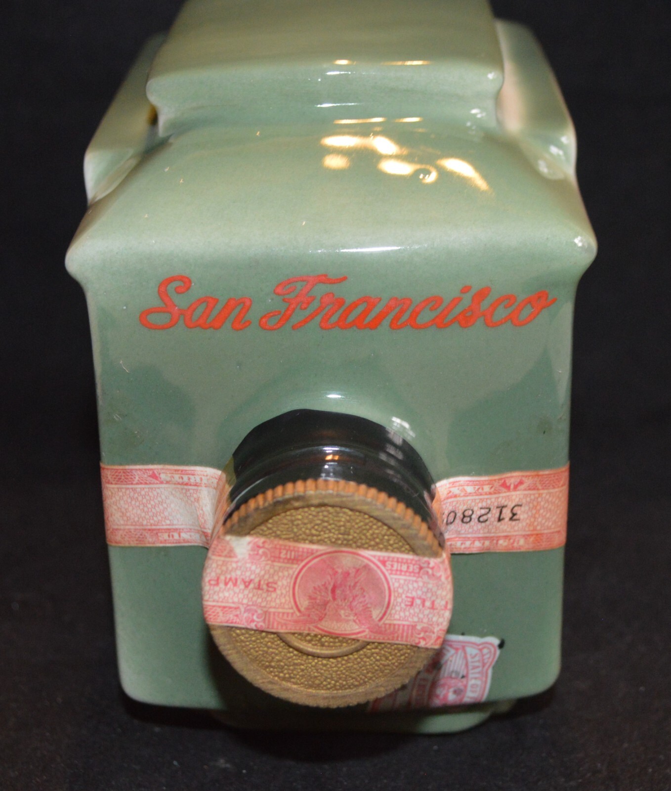 1968 Jim Beam San Francisco Trolley Cable Car Decanter Vintage Bourbon