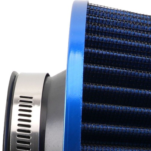 3" 76mm High Flow Inlet Cold Air Intake Cone Replacement Dry Air Filter Blue - Picture 7 of 13