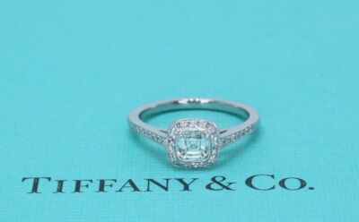 Tiffany & Co Legacy Platinum Cushion Diamond Engagement Ring 0.66