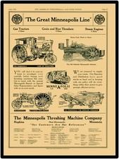Minneapolis Threshing Machine NEW Metal Sign 24" x 30" USA STEEL XL Size - 7 lbs