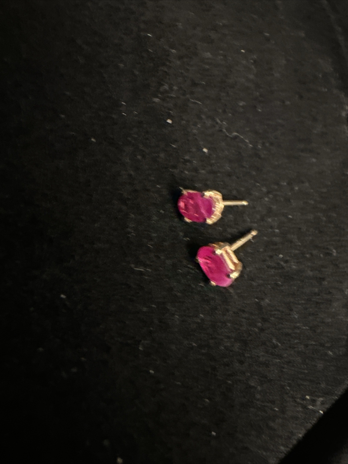 14K Solid Yellow Gold Unusual Pink Fine Pronged Stone Gemstone Earrings eBay