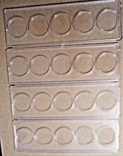 4 New 5 hole coin holders for quarters