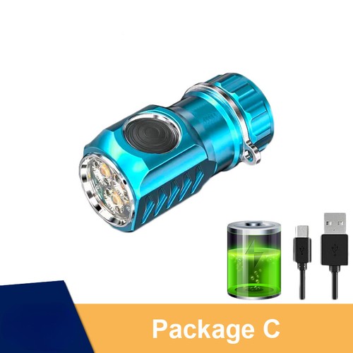 Rechargeable Led Flashlight Keychain Usb Powered 3000 Lumens Flash Light IPX8 - Picture 11 of 12