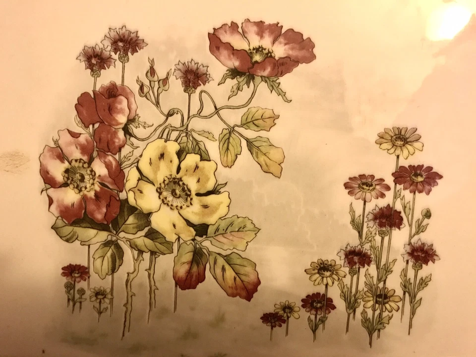 Редкий модерн Max Dannhorn фарфора цветочный поднос блюдо 19 «x 10» C-1900 - Изображение 3 из 4