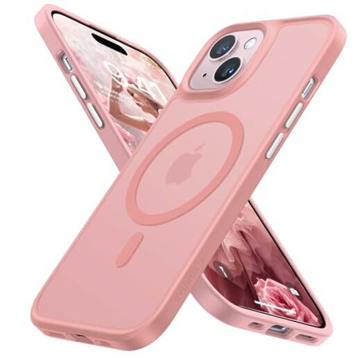 Magnetic Designed for iPhone 15 iPhone 14/15 Case 6.1 inch, 2 Cameras 4 Pink