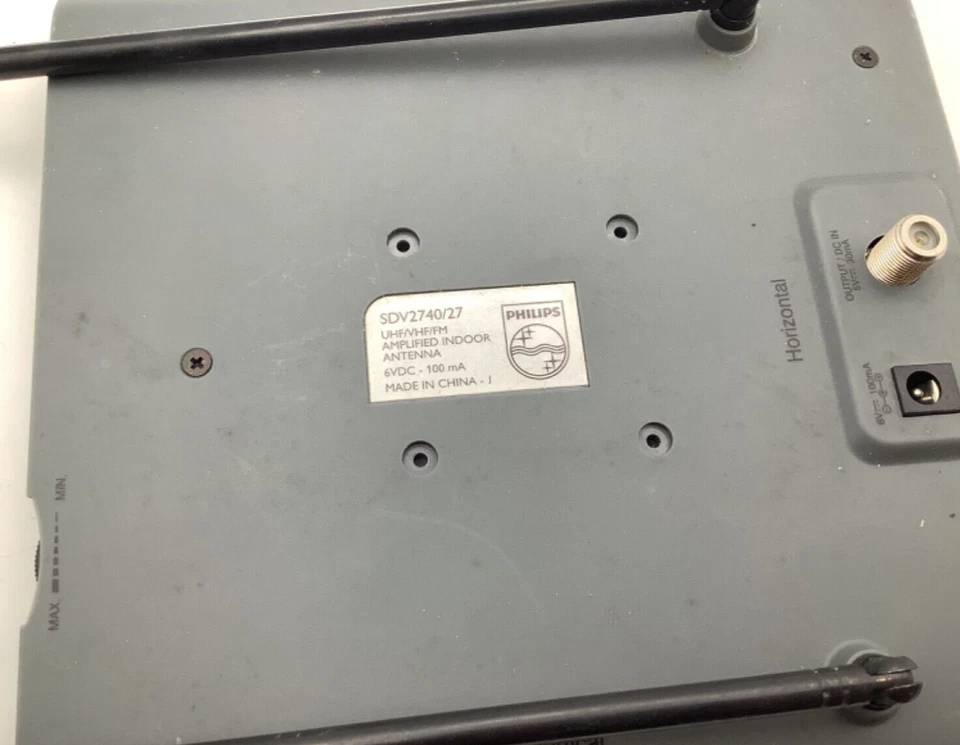Antena interior amplificada Philips SD2740/27 UHF/VHF/FM no probada Foto 4 de 4
