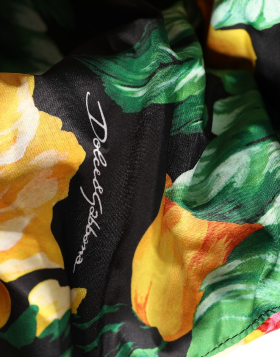DOLCE & GABBANA Hat Multicolor Floral Print Whole Head Wrap