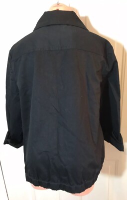 JONES NEW YORK, Sport, Size Large, Black Jacket w/Zipper & Button