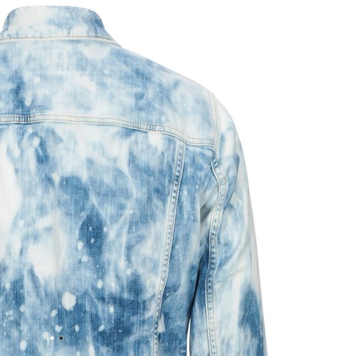 DSQUARED2 Jean Jacket Distressed Bleached Denim Jacket Blue Size 48 - RP £724.00 - Picture 8 of 10