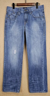 Rock & Republic Rebellion Mens Denim Jeans Pants 32x30 Straight 100% Cotton Blue