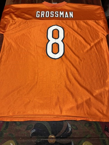 NFL Players Chicago Bears Jersey #8 Grossman Mens Size 2XL Orange XXL Nice - Picture 2 of 8