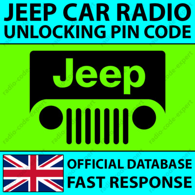 JEEP AUTORADIO NAVIGATION ENTSPERRPIN CODE 5.0 8.4 MOPAR UCONNECT VP2 VP3 VP4