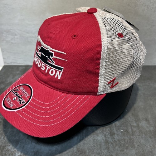 "Houston Cougars Sombrero Céfiro ""Merodear"" Malla Hechizada Roja Línea Lateral Z Sombrero Gorra H44 - Imagen 2 de 9