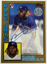 2019 Topps Update '84 Topps Autographs Gold 84AVG Vladimir Guerrero Jr. RC 25/50