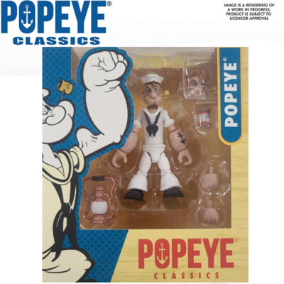 Boss Fight Studio Popeye Classics Popeye in White Sailor Suit Action Figure New