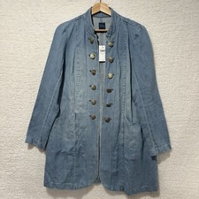 J.jill Denim Military Duster In Sequoia Wash Size Small