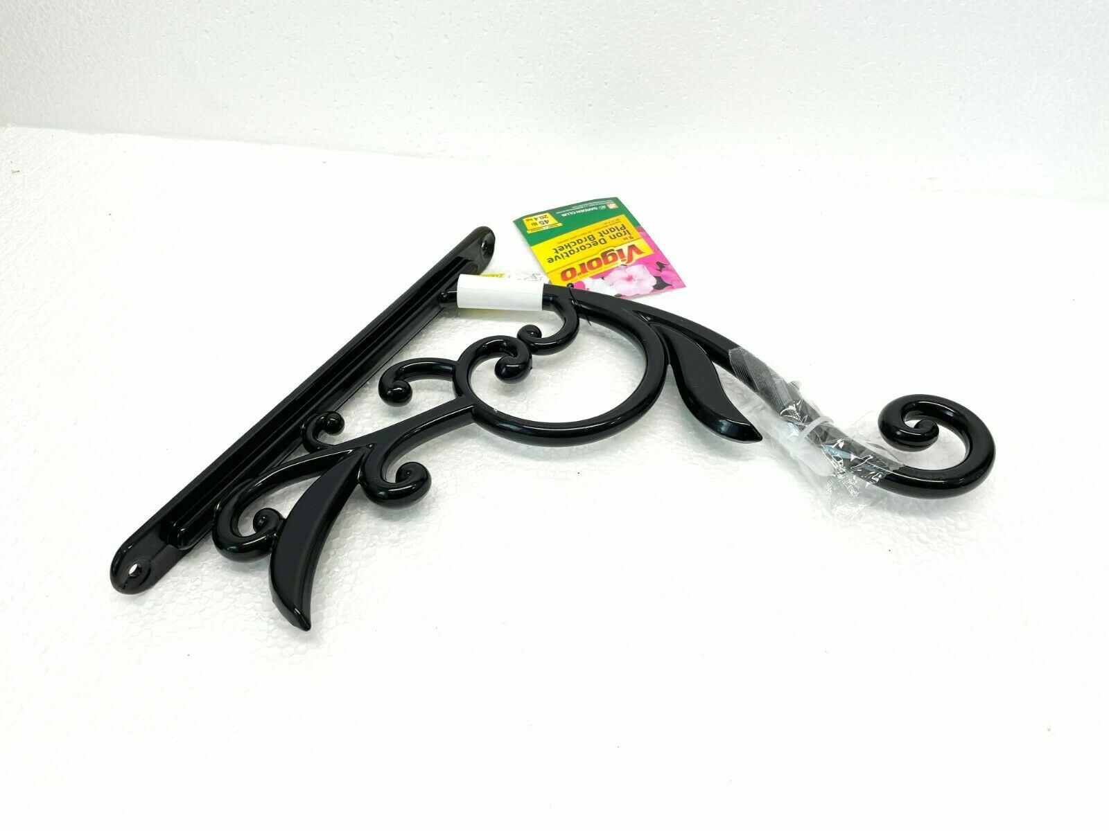 2Pack Vigoro 9 inch Black Iron Decorative Plant Bracket Holds Up to 45