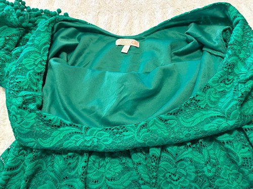 GB Brand Green Lace Romper Shorts High-Rise Polyester Blend Junior's Size L-READ - Picture 16 of 18
