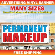 PERMANENT MAKEUP Advertising Banner Vinyl Mesh Sign make-up beauty salon stylist