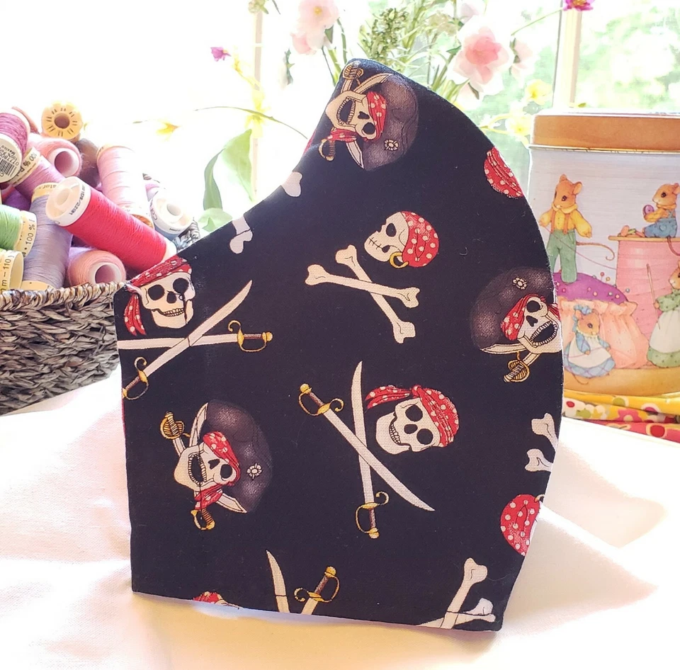 Pirates Halloween Face Mask Adult / Kids Cotton  racbrez - Image 2 of 4