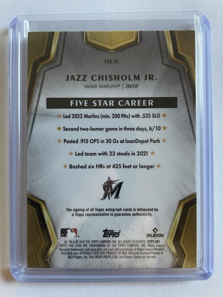 JAZZ CHISHOLM Jr. Autograph Marlins/Yankees 2024 Topps Five
